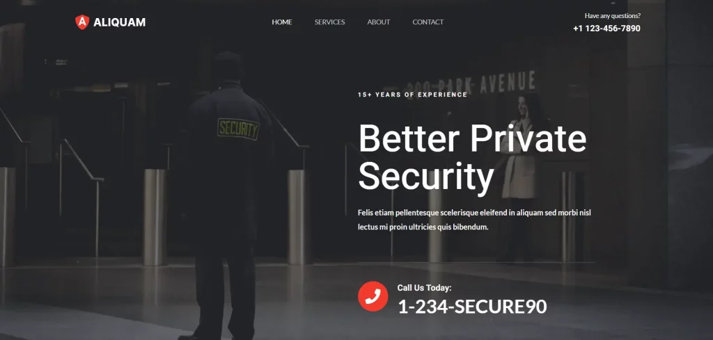 security services SEO company wordpress theme